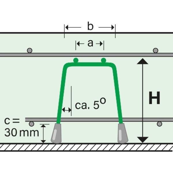Distanzkorb KUFU mit Kunststofffuss 113 cm-thumbnail