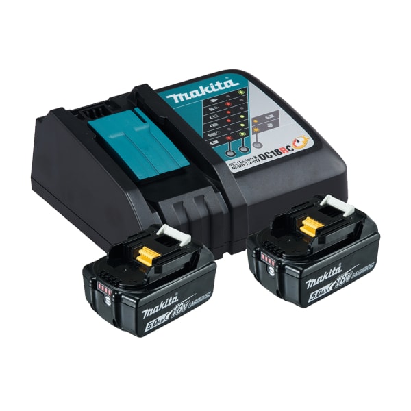 Makita Energypack 18V 5.0 Ah 2 Akkus + Ladegerät (Karton) EPAC18-502-thumbnail