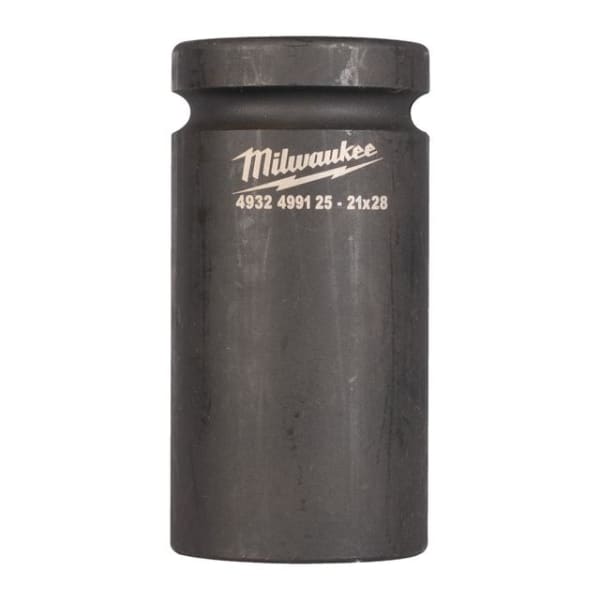 Milwaukee SHOCKWAVE Schlagnuss 1" 4-Kt. lang 21 x 28 mm-thumbnail