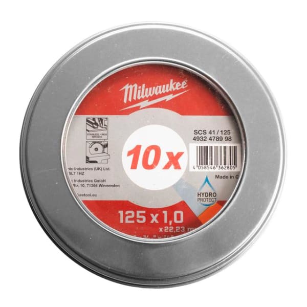 Milwaukee Metalltrennscheibe PRO+ INOX 125 mm 10 x SCS41 1 mm in Metallbox-thumbnail