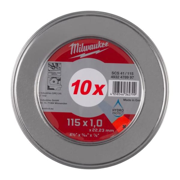 Milwaukee Metalltrennscheibe PRO+ INOX 115 mm 10 x SCS41 1 mm in Metallbox-thumbnail