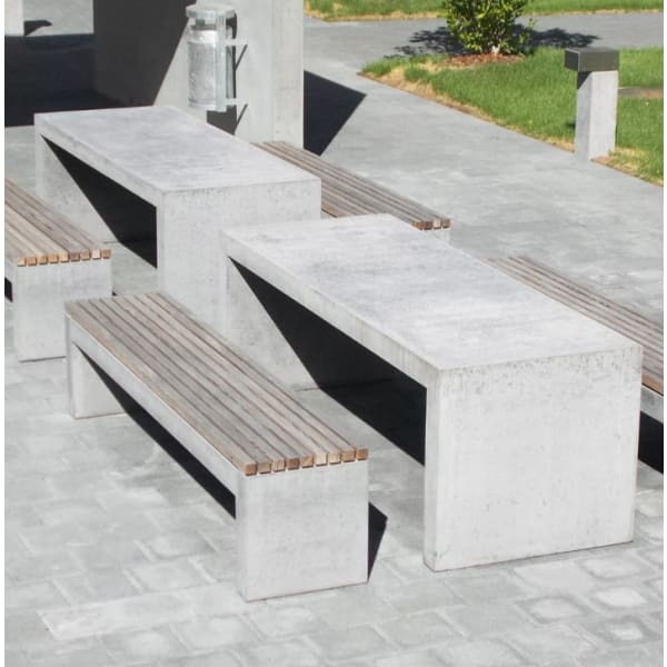 INTERMEZZO Bank standard anthrazit mit Holzrost mit Lehne L 220 B 45 H 45 W 10-thumbnail