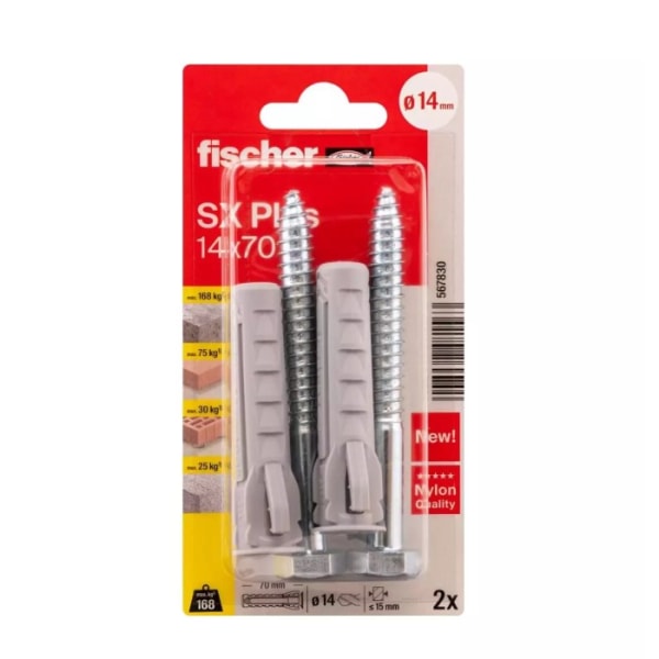 Fischer Dübel SX Plus mit 6-Kt. Schraube 14 x 70 mm-thumbnail