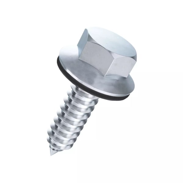 6kt (Sechskant) Fassadenschrauben mit Spitze und Dichtscheibe 6.5 x 65 mm-thumbnail