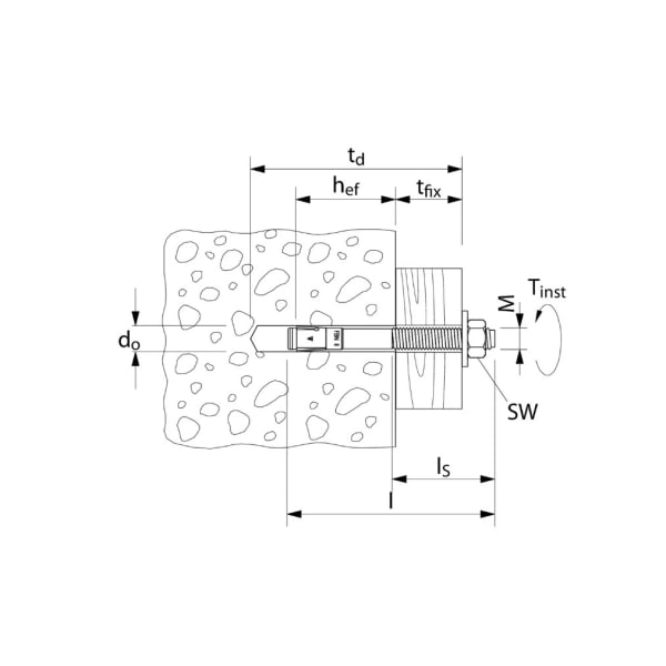 Fischer Bolzenanker Stahl verzinkt FBN II 12/180 GS Länge 276 mm-thumbnail