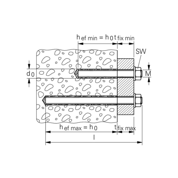 Fischer Injektions-Ankerstange Stahl zn FIS A M10 x 130 mm-thumbnail