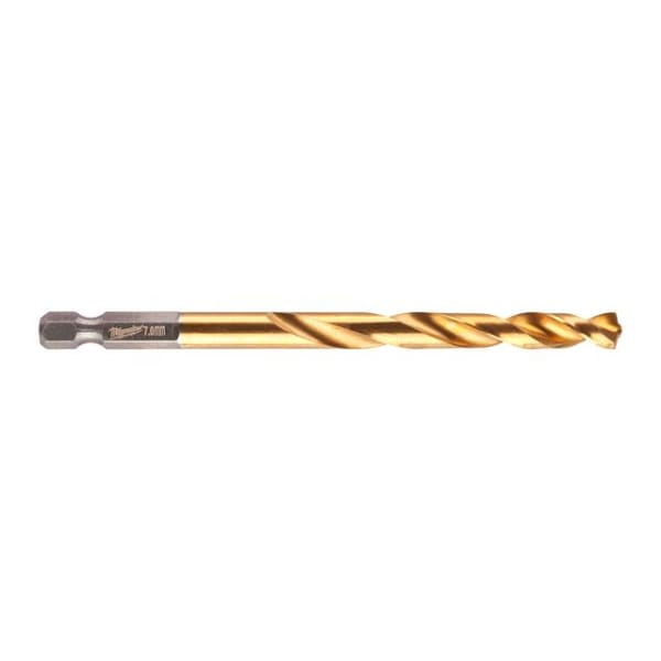 Milwaukee SHOCKWAVE Metallbohrer HSS-G RED HEX Titan 1/4" 7,0 x 109 mm-thumbnail