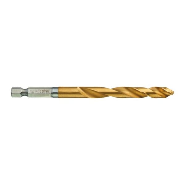 Milwaukee SHOCKWAVE Metallbohrer HSS-G RED HEX Titan 1/4" 8,0 x 111 mm-thumbnail