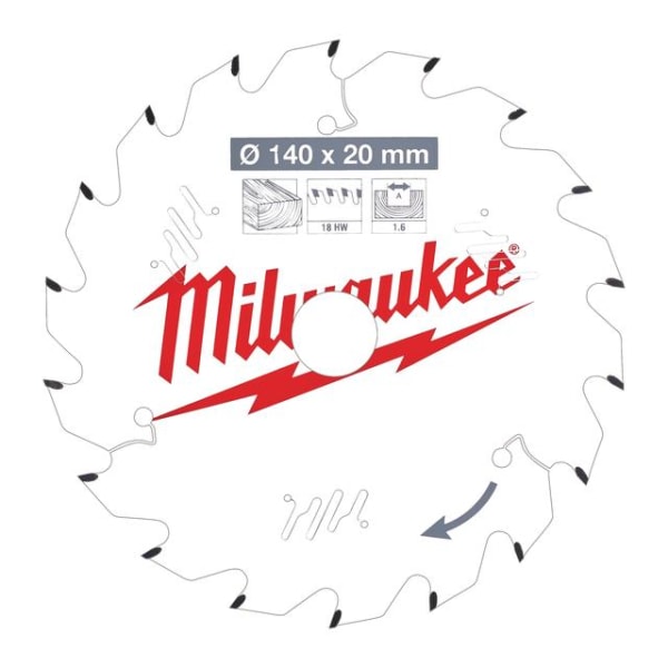 Milwaukee Kreissägeblatt Holz für Handkreissägen 190/30 mm Z36 Wechselzahn-thumbnail