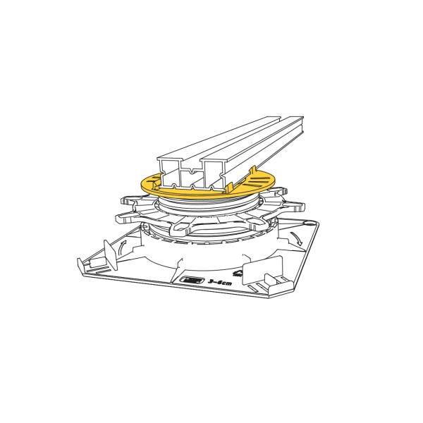 Terra Level TL17 Stelzlager Alu-Klip selbstnivellierend 30 - 60 mm-thumbnail