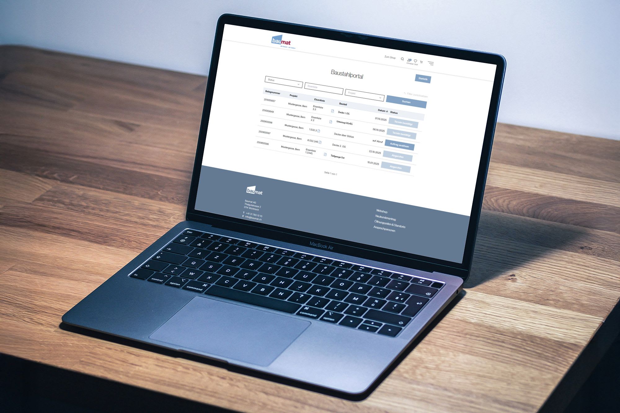 Baustahlportal von baumat