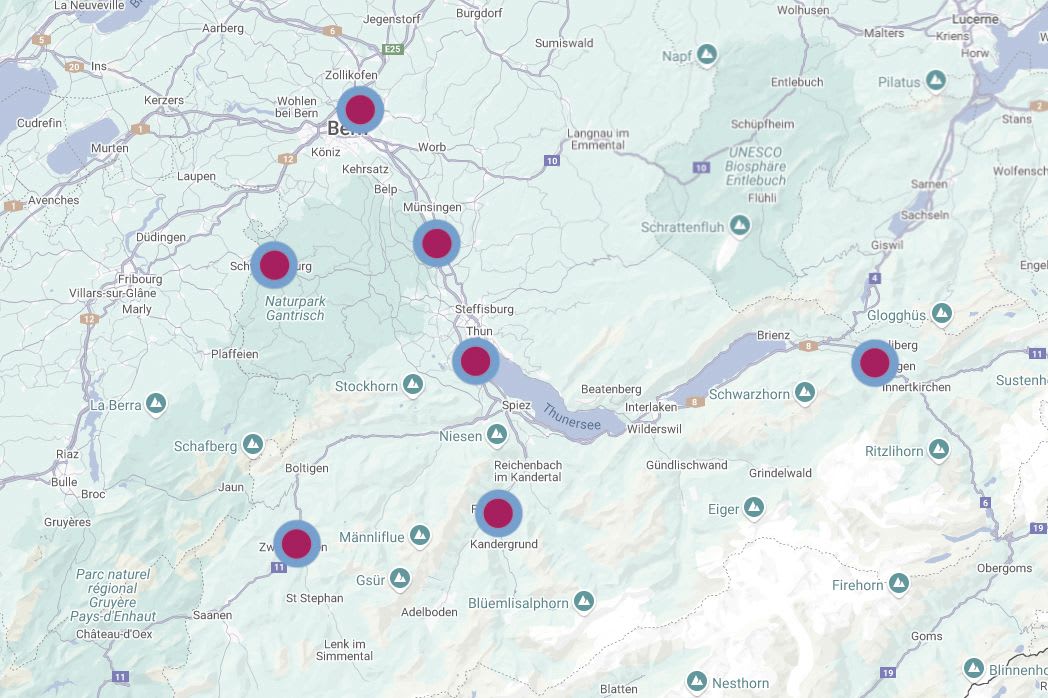 Übersicht aller baumat-Standorte