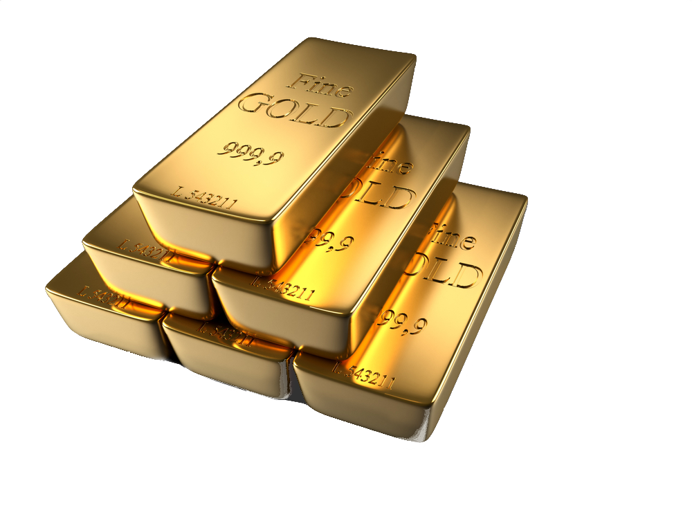 Stacked gold bullion bars representing financial security