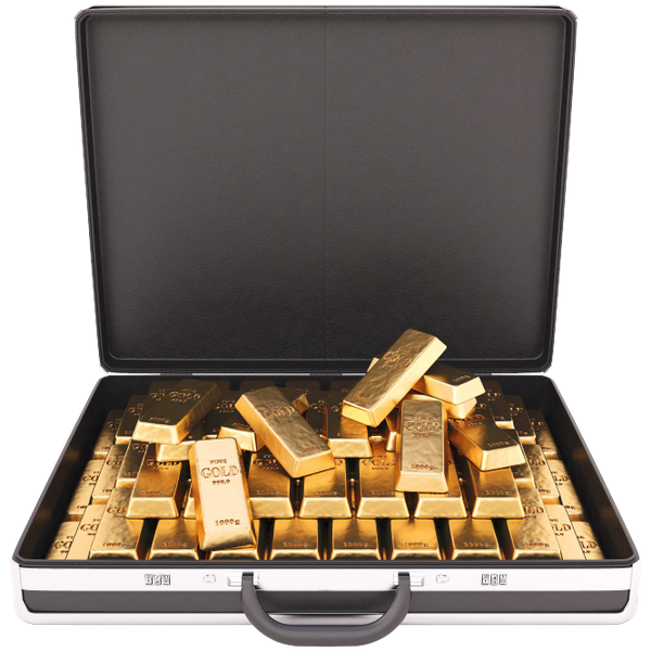 Pure gold bars for bullion investment