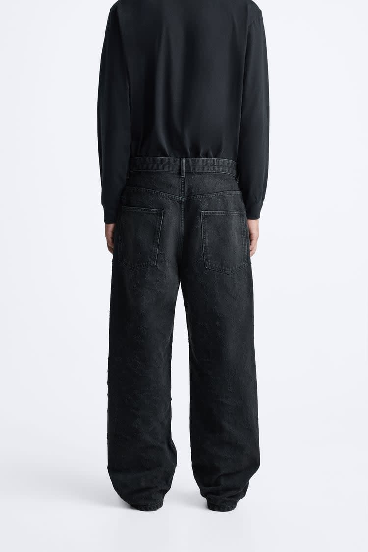 RIPPED BAGGY JEANS Black - Image 2