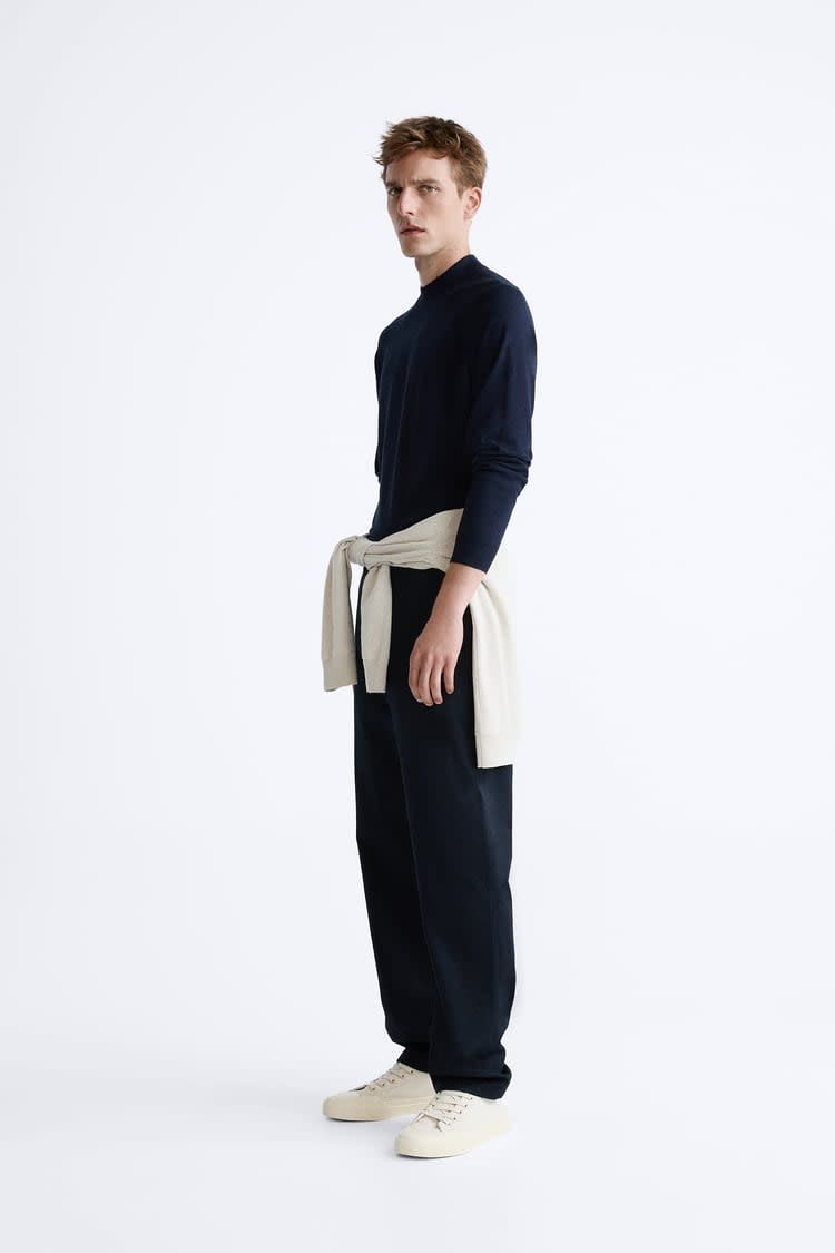 MOCK NECK SWEATER Navy-blue - Image 4
