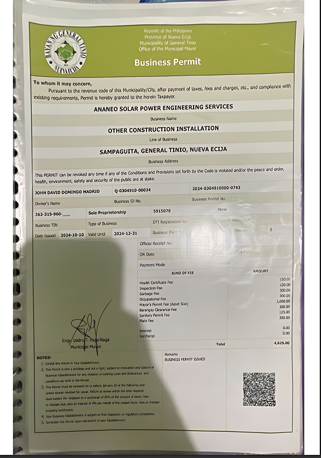Business Permit