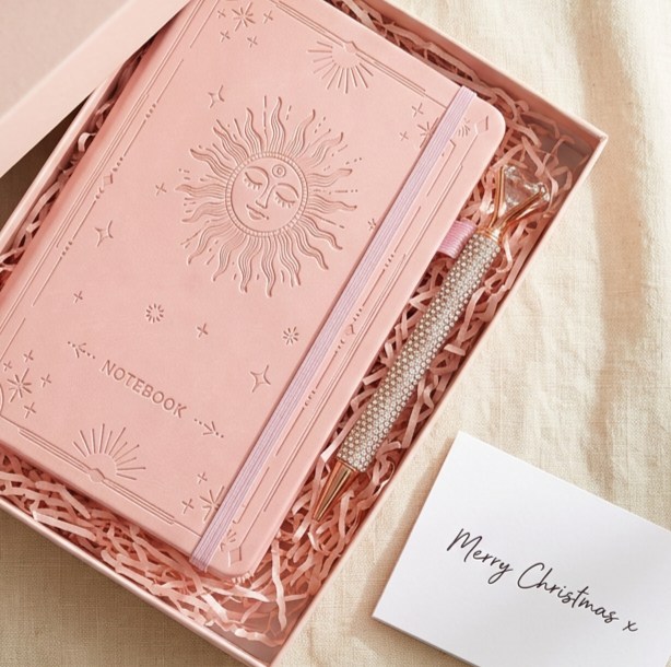 Pink Journal & Diamanté Pen Letterbox Gift gift box - main view