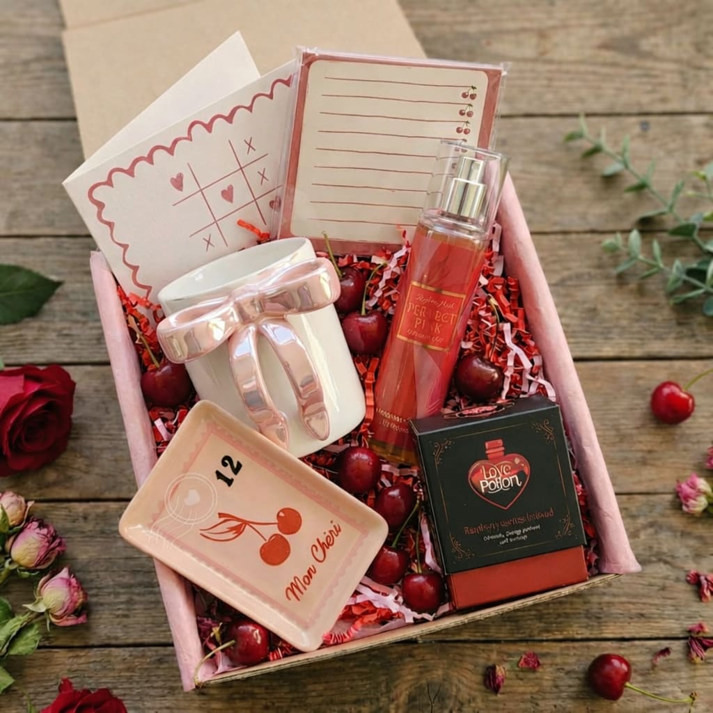 Love You Forever Gift Box with Mug, Candle and Accessories Set gift box - main view