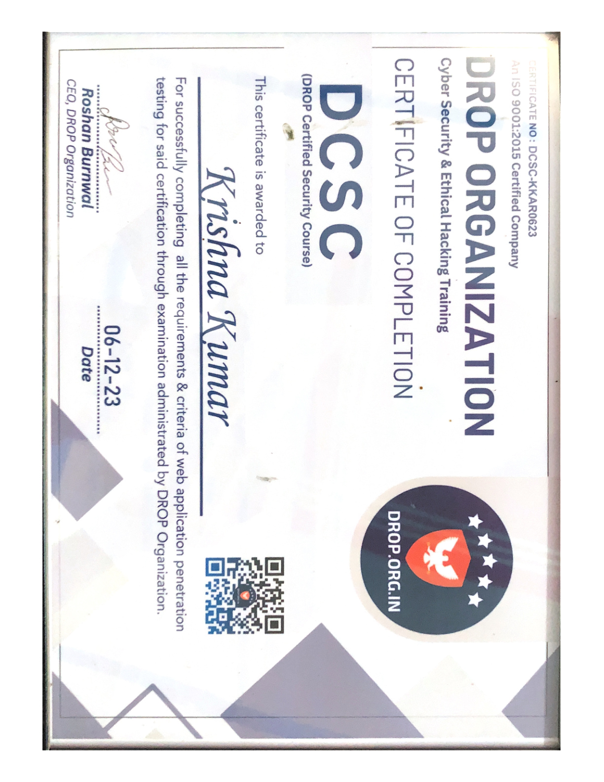 DROP Certified Security Course (DCSC)