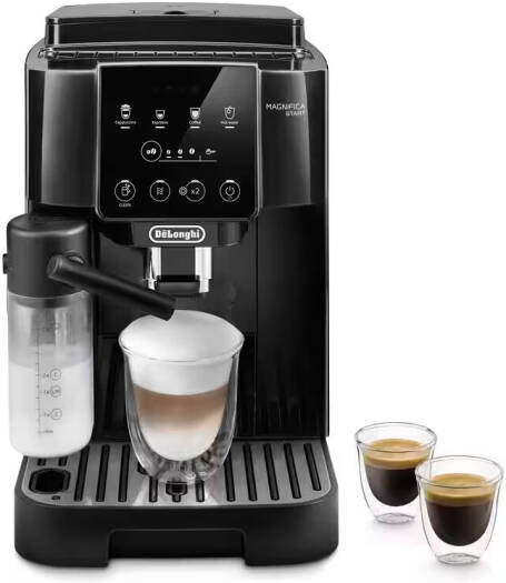 DeLonghi Magnifica Start Fully Automatic Machine, 15 Pump Pressure, 1.8L Water Capacity, Soft Touch Buttons, LatteCrema Hot Technology, Removable, Dishwasher-Safe, Black | ECAM220.60.B