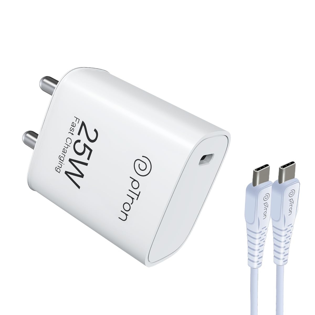 pTron 25W Type C Fast Charger with 1m Cable, PD Superfast Charging