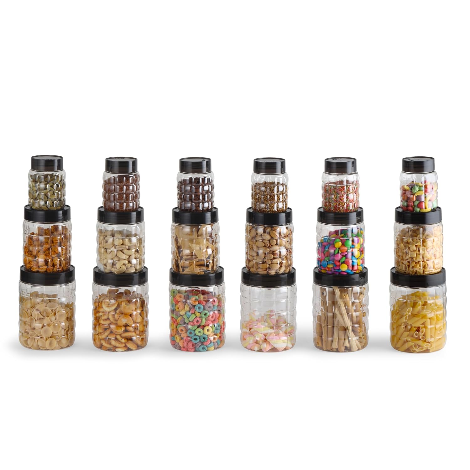 CELLO Checkers Kitchen Storage Container Set - 18 Pcs, Airtight & Stackable