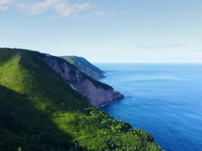 Scenic coastal cliffs and ocean view along the Cabot Trail, Cape Breton, Nova Scotia