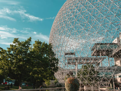 Montreal Biosphere geodesic dome on Île Sainte-Hélène, Montreal, Quebec