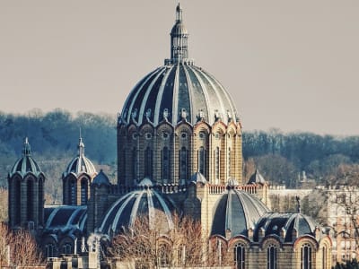 Stone dome of the Basilica of Saint-Remi in Reims, a UNESCO World Heritage Site in Champagne, France