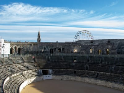 The Roman amphitheatre of Nîmes, one of the best-preserved Roman arenas in the world, Languedoc France