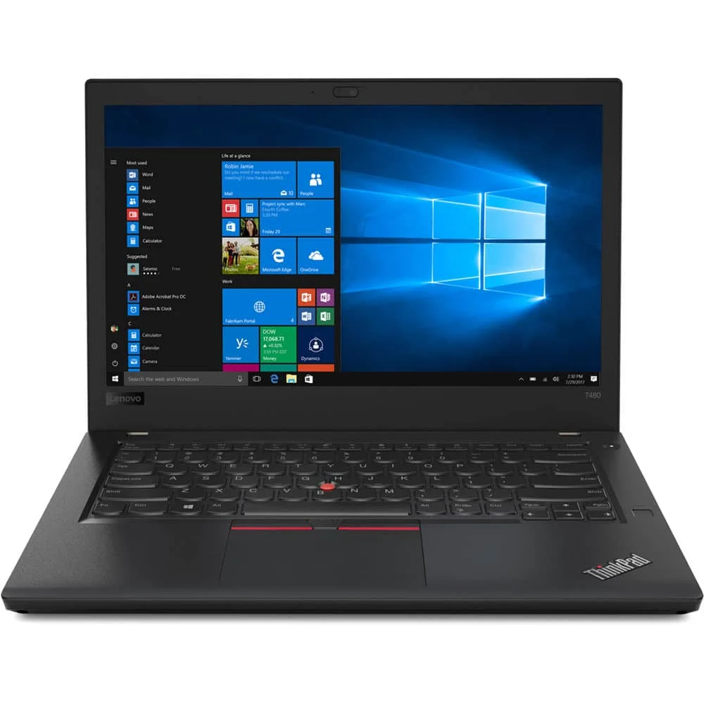 Thumbnail 1 of Lenovo ThinkPad T480 Laptop – Intel Core i5-8th Gen, 8GB RAM, 256GB SSD, 14" Touchscreen, Business Notebook