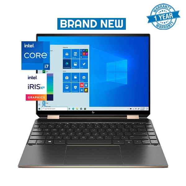 Thumbnail 1 of HP Spectre x360 13 Convertible Laptop – Core i7, 16GB RAM, 512GB SSD, 13.3" FHD Touch, Windows 11 – Gem Cut Design (Model: EA0131NA)