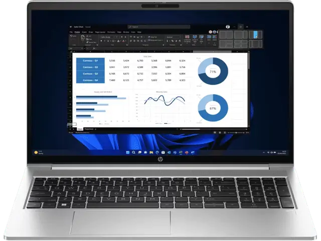 Thumbnail 1 of HP ProBook 450 G10 Laptop – 13th Gen Intel Core i5-1335U, 16GB RAM, 512GB SSD, 15.6" FHD Touchscreen, Intel Iris Xe Graphics, FreeDOS, 720p HD Camera, Dual Speakers, 1-Year Warranty