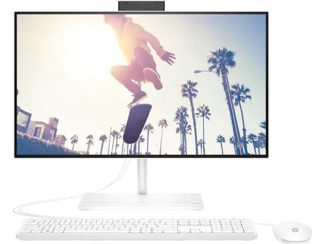 Thumbnail 1 of HP All-in-One 24-cb1023nh – Intel Core i5, 8GB RAM, 512GB SSD, 23.8" FHD Touch, MX450 GPU – Space-Saving Desktop PC