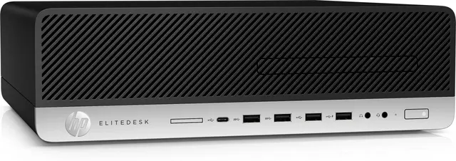 Thumbnail 2 of HP EliteDesk 800 G5 SFF Desktop - i5-9500, 8GB RAM, 128GB SSD + 500GB HDD - Compact Business PC