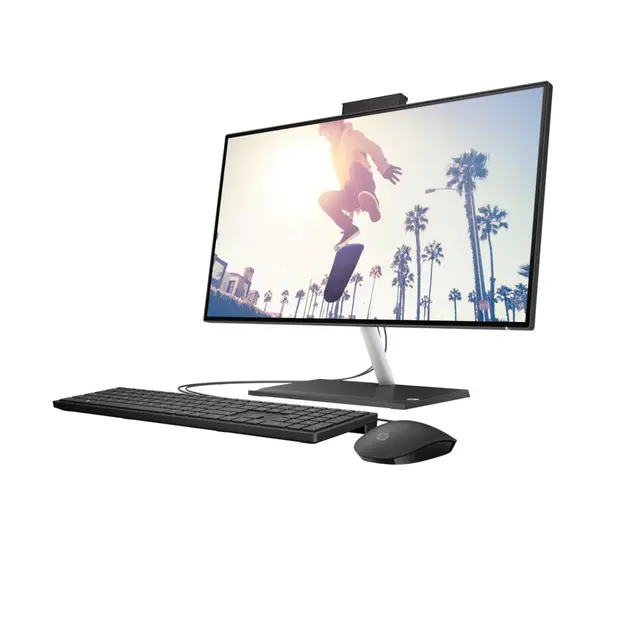 Thumbnail 1 of HP All-in-One 24-cb1024nh PC | 23.8" FHD Touchscreen | Intel Core i5-1235U | 8GB RAM | 512GB SSD | FreeDOS | Jet Black