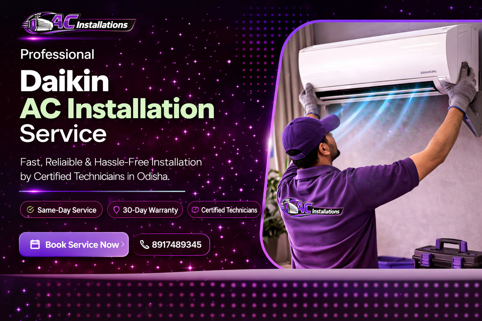 Daikin ac installation service in Rasulgarh