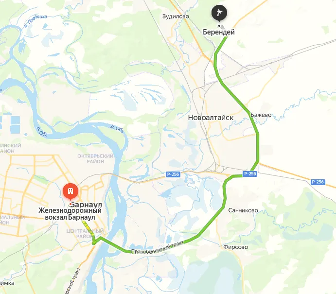 Карта территории комплекса Берендей