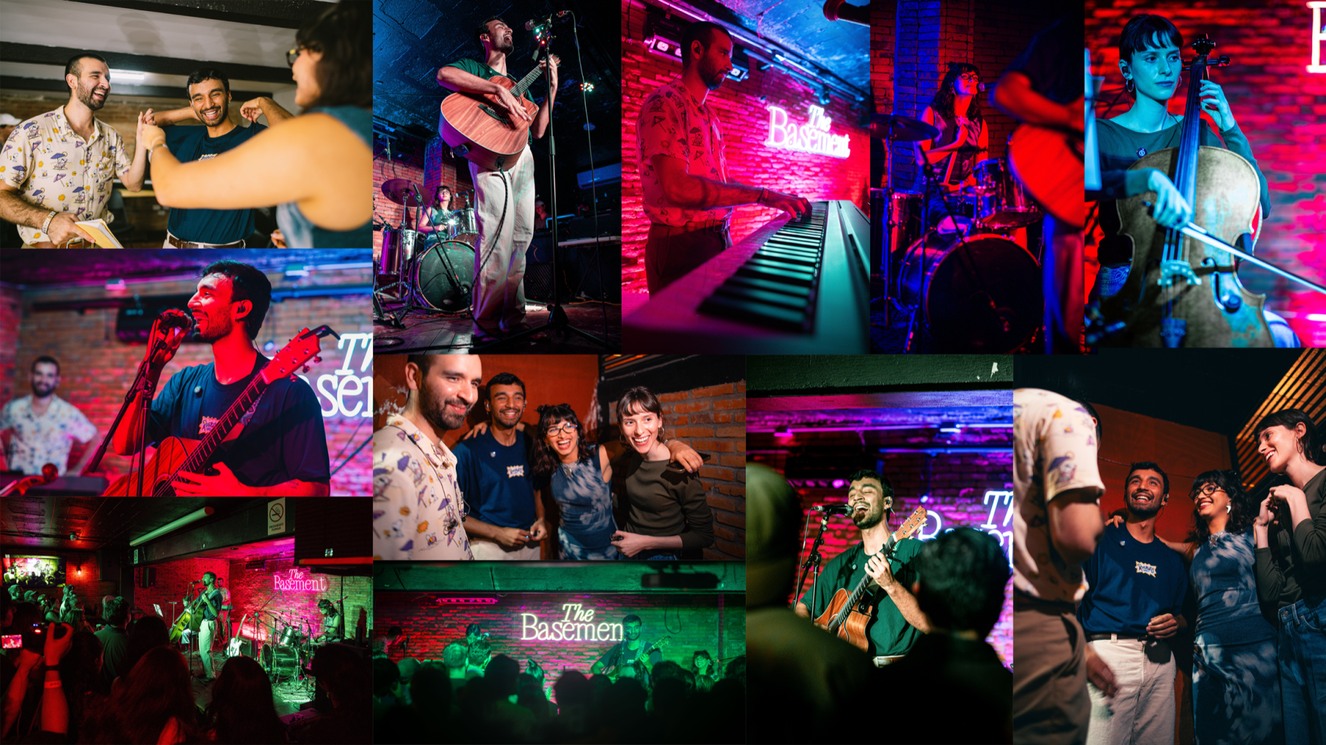 Collage de fotos en vivo en The Basement