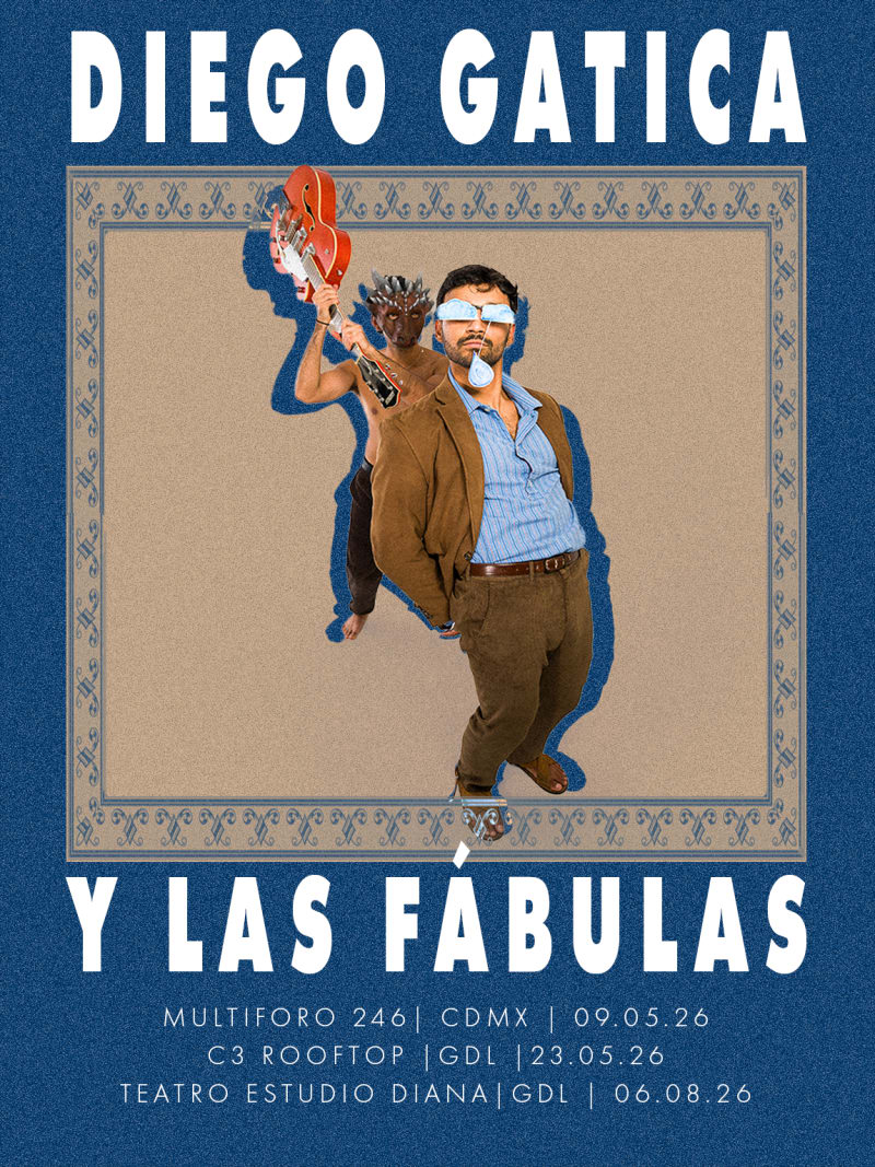 Póster de gira Diego Gatica y Las Fábulas