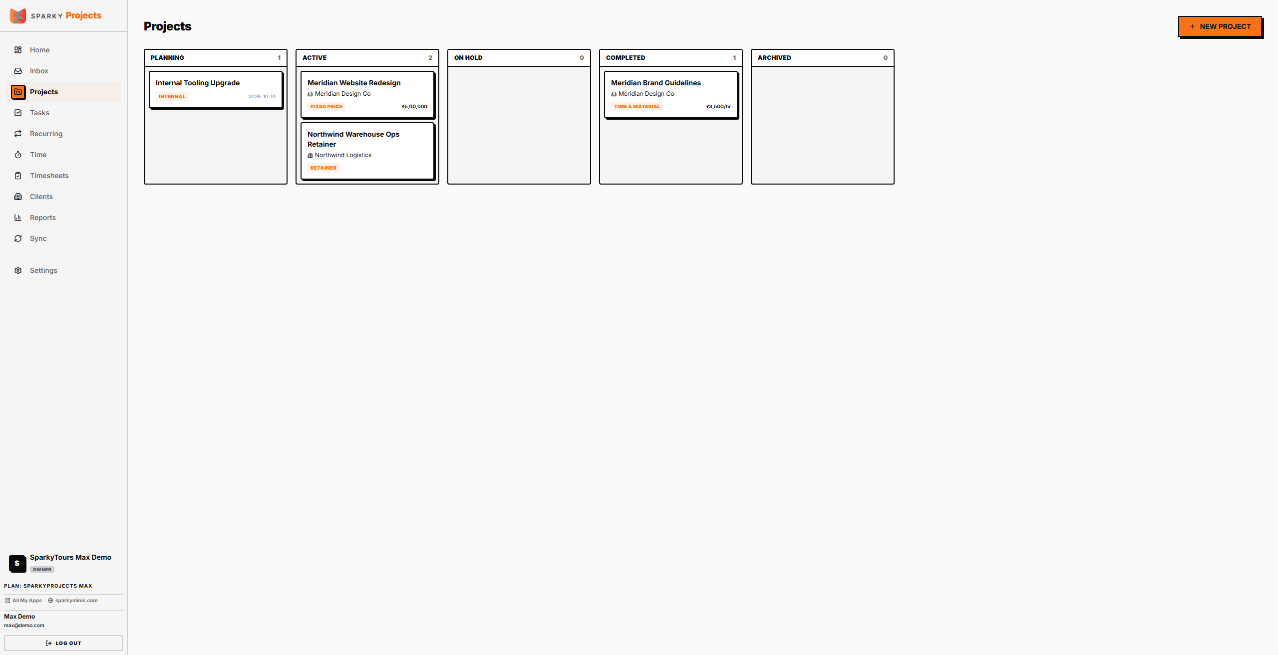 Projects list