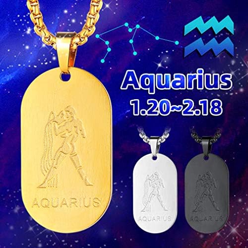 Vue 3 de Collier Signe Astrologique Homme