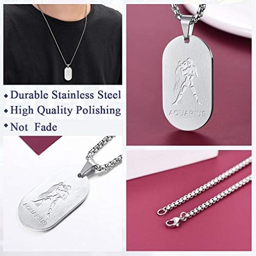 Vue 4 de Collier Signe Astrologique Homme