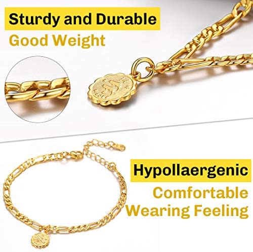 Vue 4 de Bracelet Cheville Pour Femme