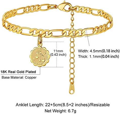 Vue 6 de Bracelet Cheville Pour Femme