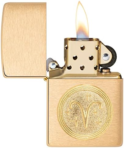 Vue 5 de Zippo Aries Emblem Brass