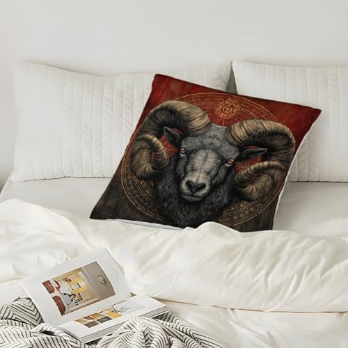 Vue 5 de Belier Zodiac Symbol Taie