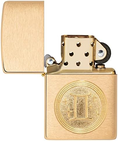 Vue 2 de Zippo Gemini Emblem Brass