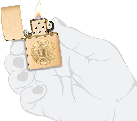 Vue 3 de Zippo Gemini Emblem Brass